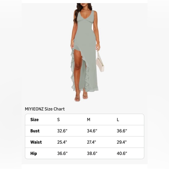 Light Green Sleeveless Maxi Dress - Picture 4 of 4